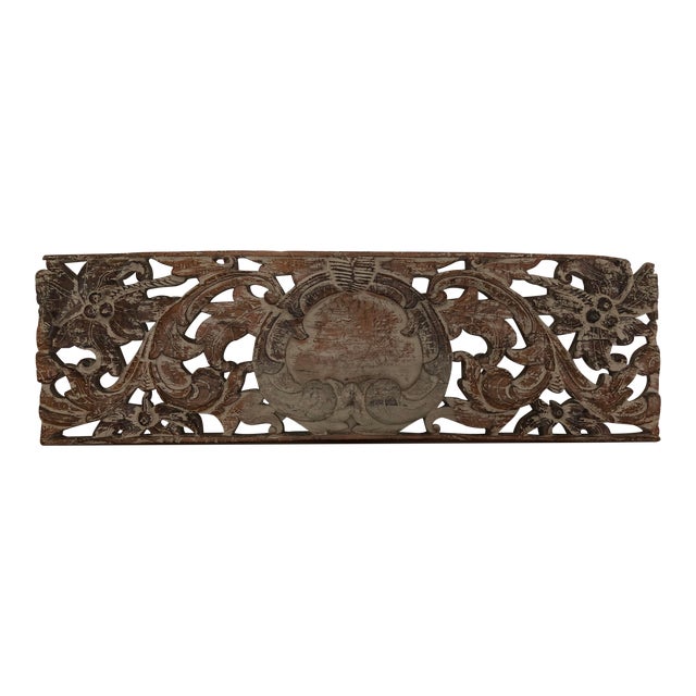Boho Carved Wood Wall Hanging Chairish