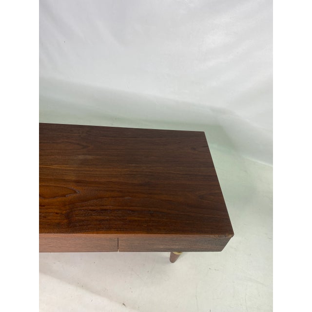 Brown American of Martinsville Walnut Bench by Merton Gershun For Sale - Image 8 of 13