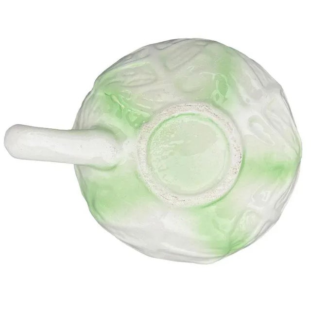 Hollywood Regency Cabbage Ware Green and Cream Coffee Cups or Soup Mugs - Set of 4 For Sale - Image 3 of 6