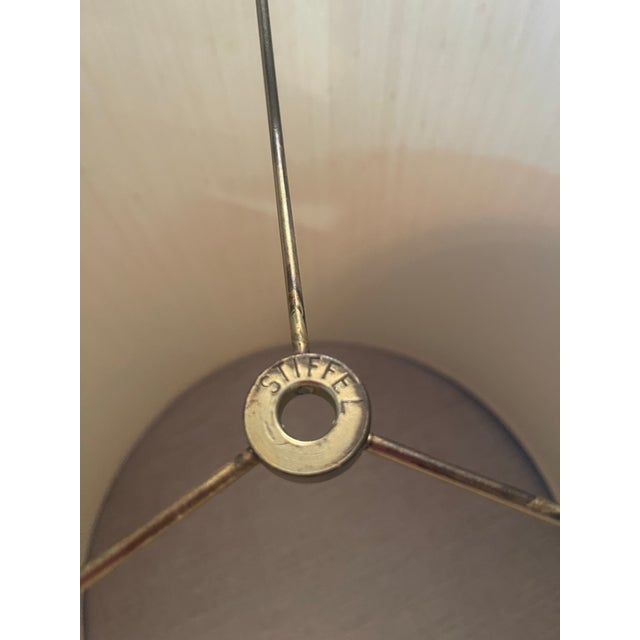 Beautiful vintage lamp with shade by Stiffel Works perfectly! (Measurements are with shade- Base is 8x8x21)