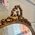 Italian Oval Wall Mirror – Horizontal Gold Leaf Frame For Sale - Image 4 of 8