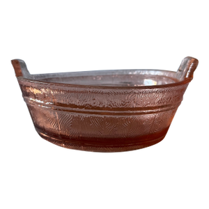 Vintage Faux Bois Glass Dish