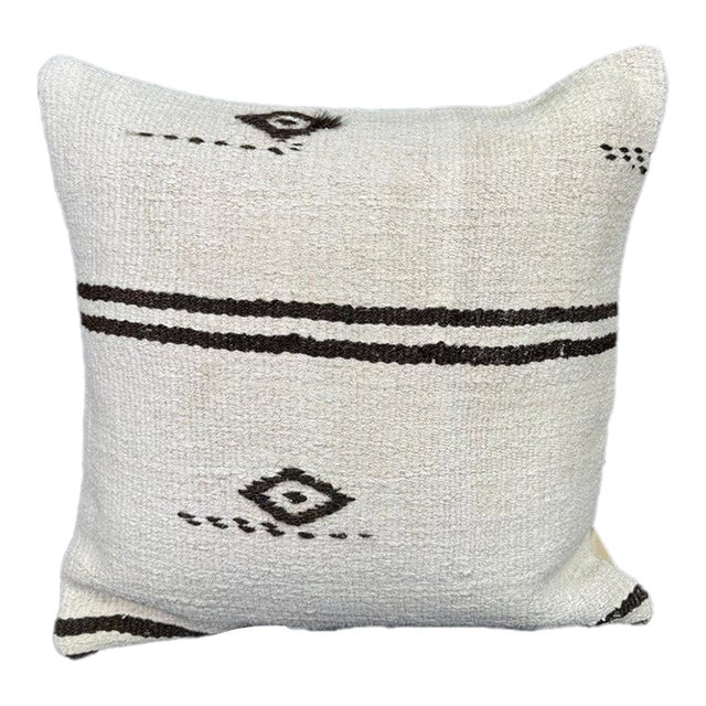 Turkish Hemp Pillow Cushion Natural Beige Black Pillow Cushion Cover 20x20 For Sale
