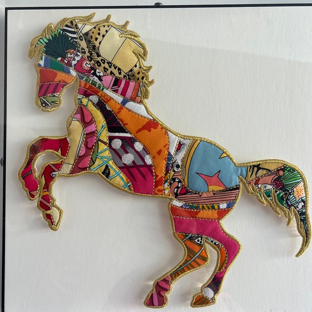 2020s Pure Painted Bronco Original Textile Art by Stephen Wilson For Sale - Image 5 of 9