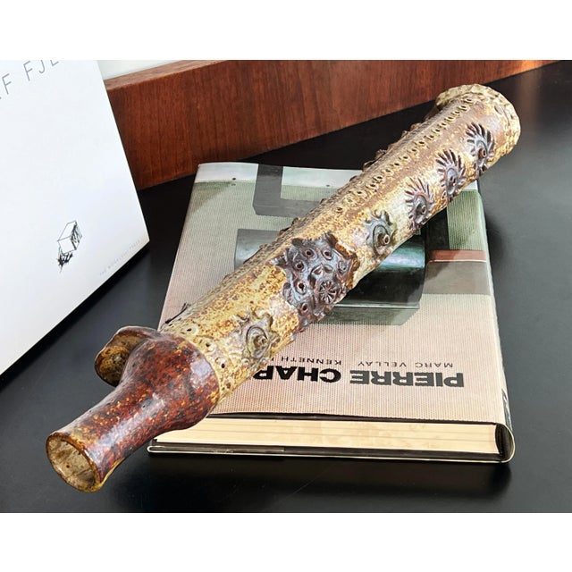 Mid-Century Modern Vintage Brutalist C.1960's Sculptural Ceramic Vase by Frank Colson For Sale - Image 3 of 11