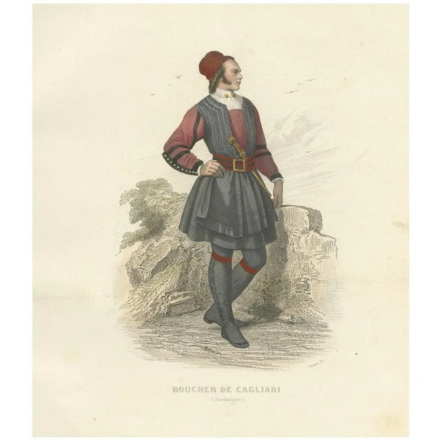 Sardinian Butcher, 1853, Paper For Sale