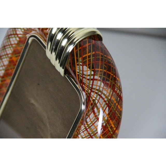 Beige Photo Frame in Red Filigree Murano Glass by Paolo Venini, 2000 For Sale - Image 8 of 18