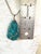 Vintage Sterling Silver Necklace With Turquoise Pendant For Sale - Image 4 of 4