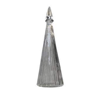 Scandinavian Fluted Glass Decanter, 1970s For Sale