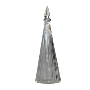 Scandinavian Fluted Glass Decanter, 1970s