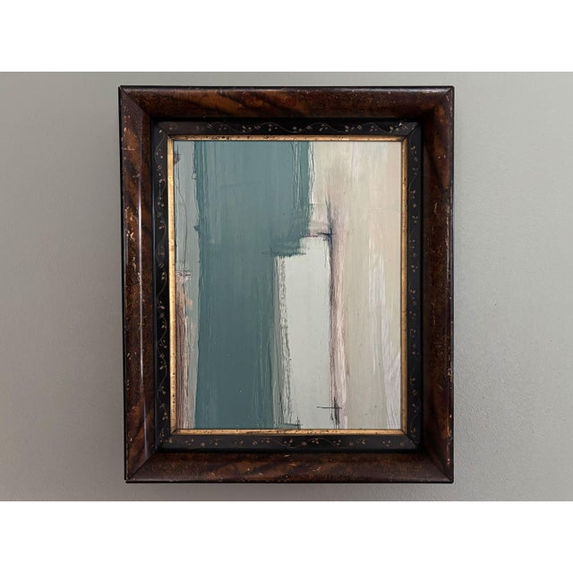 “Matcha" Abstract Art in Antique Frame, Transitional Living Room Art by JTS For Sale In Minneapolis - Image 6 of 8