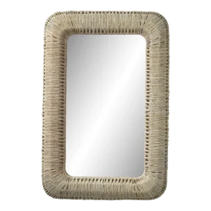 Jamie Young Hollis Corn Straw Rectangle Mirror