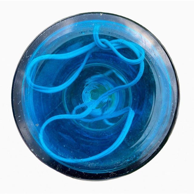 Murano Crystal Lamps with Myosotis, Set of 2 For Sale - Image 10 of 12