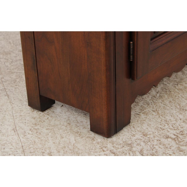 Country French 2 Drawer 2 Door Cherry Server For Sale - Image 12 of 15
