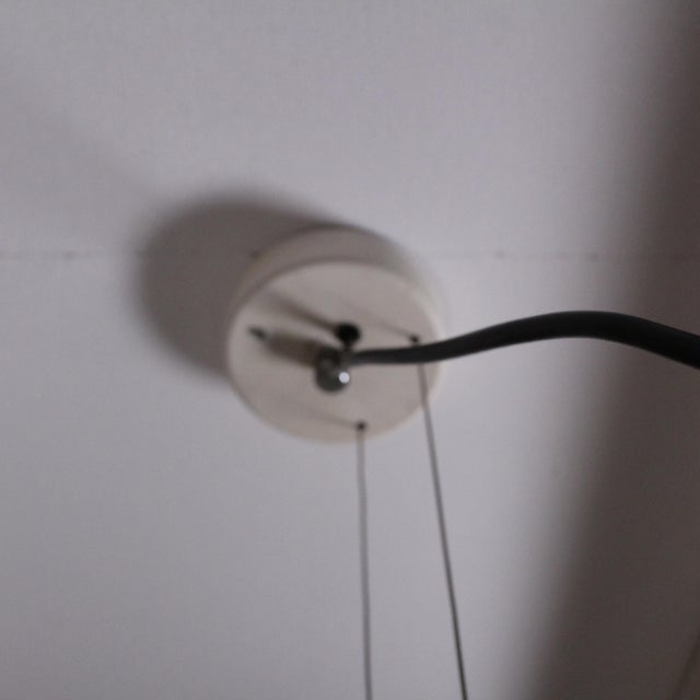 Ivory Moon Dome Metal Pendant Lamp by Elio Martinelli for Martinelli Luce, 1980s For Sale - Image 8 of 12