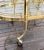 Mid 20th Century Mid 20th Century Vintage Mid-Century Two-Tier Polished Brass & Glass Rolling Serving Bar Cart For Sale - Image 5 of 10