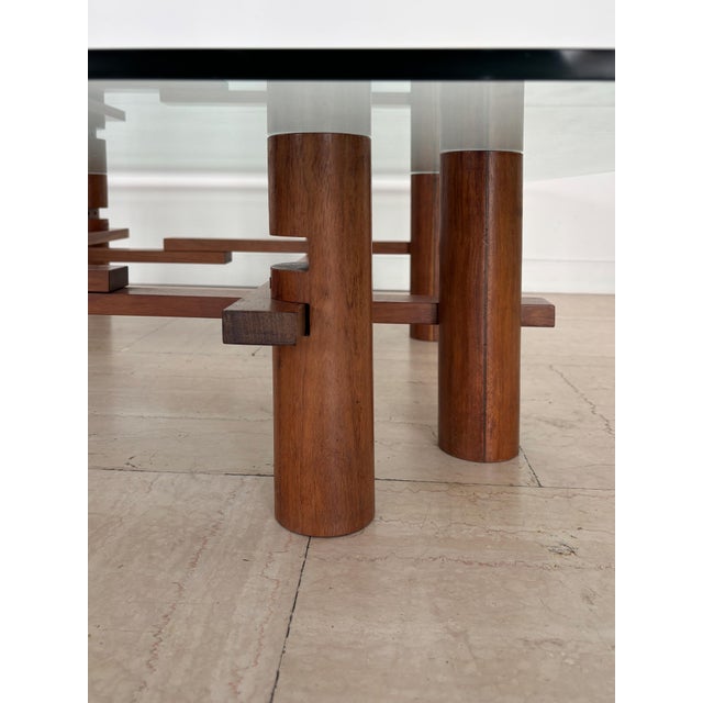 Large Coffee Table by Theodore Waddell for Bernini, Italy, 1970s For Sale - Image 10 of 17