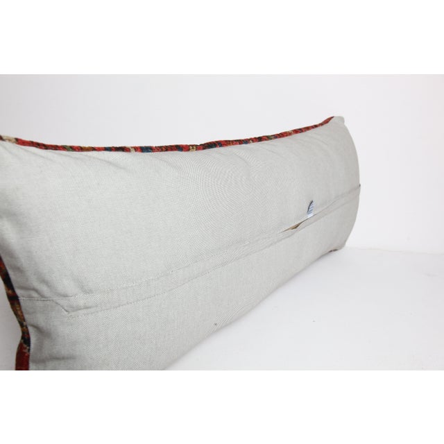 Authentic Tribal Sofa Lumbar Rug Cushion Pillow Cover -16'' X 38'' For Sale - Image 11 of 11