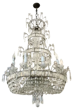 12-Light Crystal Crystal Chandelier, 1950s