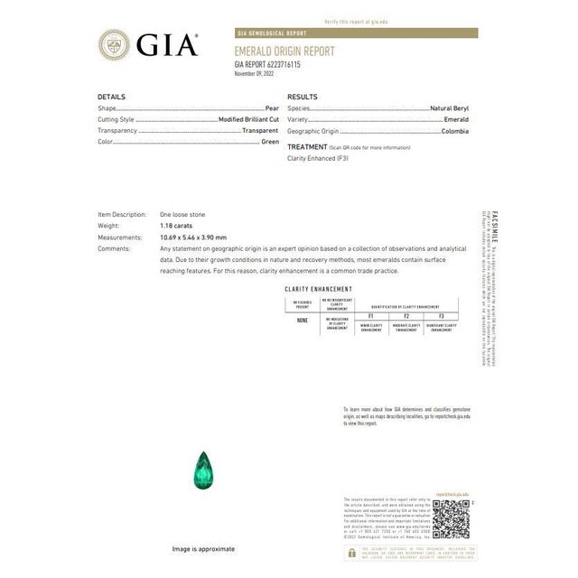 Green Gia Certified Colombian Emerald and Natural Diamond Ring in Solid 18k Gold For Sale - Image 8 of 8