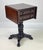 Brown 19th Century Empire Style Mahogany Drop-Leaf Work Table or Side Table For Sale - Image 8 of 18