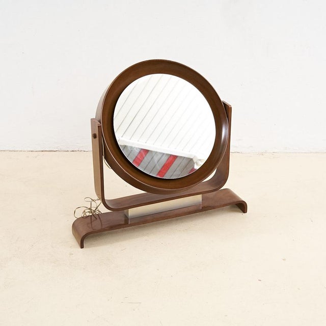 Round Backlit Mirror, 1970s For Sale - Image 6 of 6