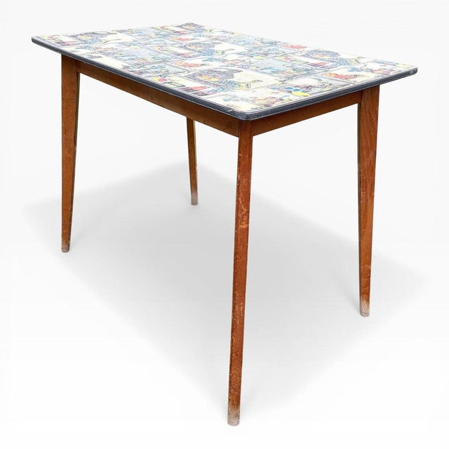 Mid-Century Fruit Formica Kitchen Table, 1960s For Sale - Image 3 of 7