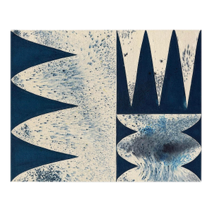 Ink and Acrylic Painting on Raw Canvas Titled From the Hearts of Stars by Christina Flowers