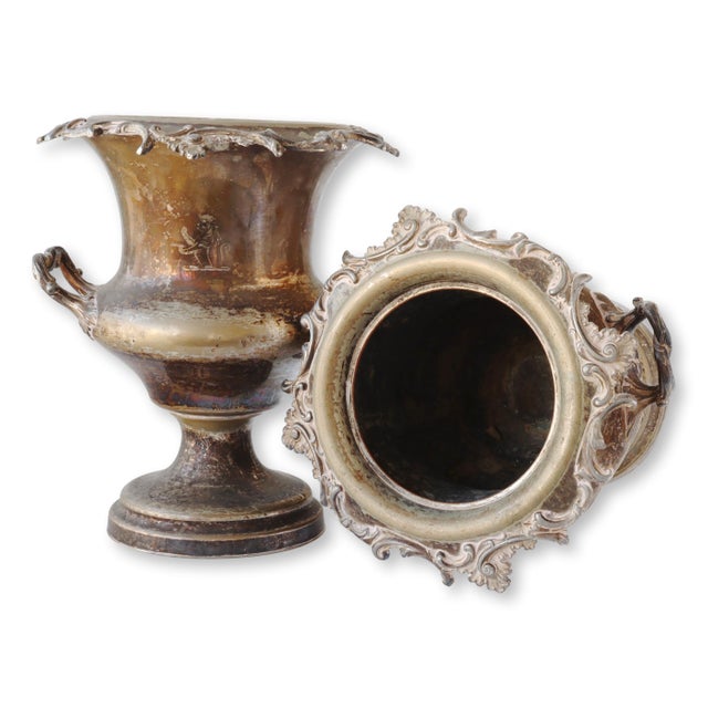 Antique Champagne Buckets W/ Armorial Crest, a Pair For Sale - Image 4 of 10