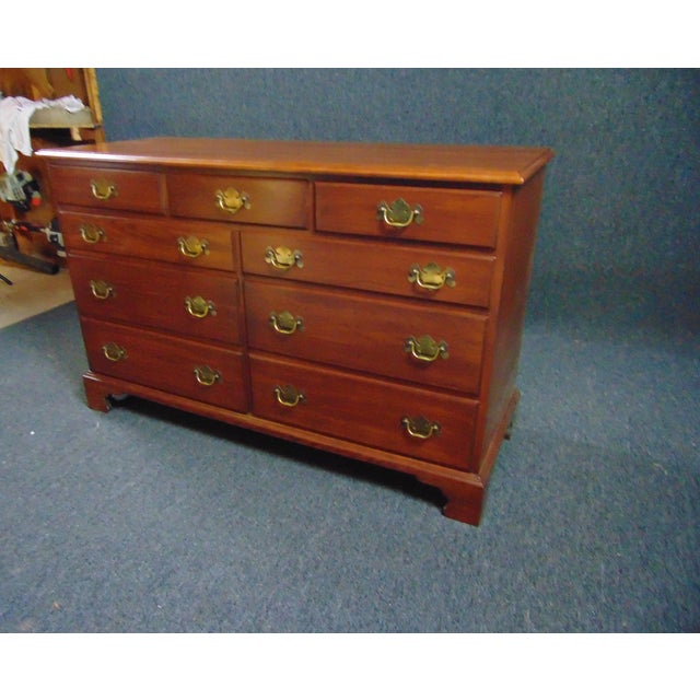 Henkel Harris Chippendale Black Cherry Dresser | Chairish