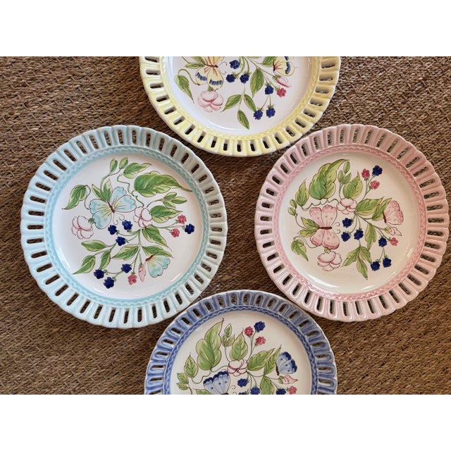 Italian Set of Four Vintage Horchow Italian Plates For Sale - Image 3 of 8