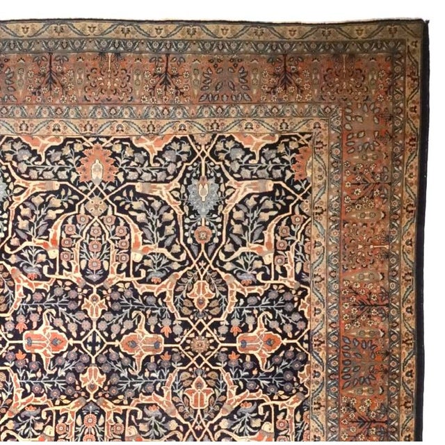 Late 19th Century Antique Persian Tabriz Rug 10'10" X 14’0" For Sale - Image 5 of 7