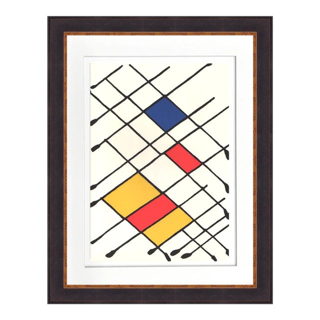 Alexander Calder Original Lithograph Dm05156 Framed For Sale