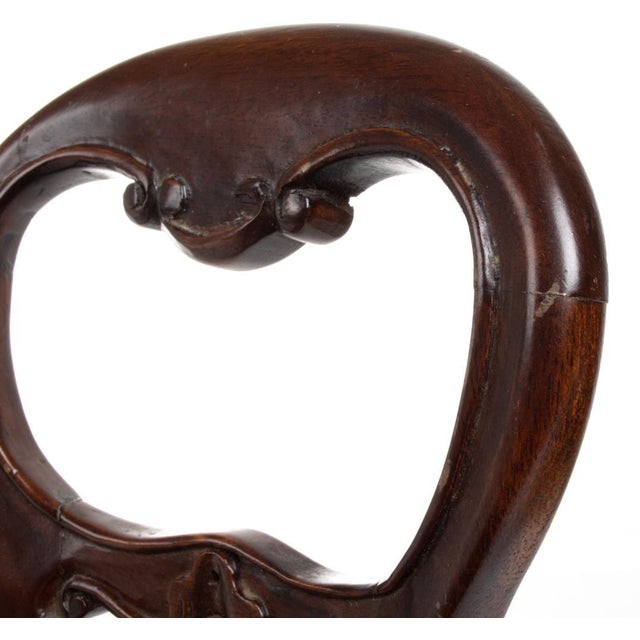 Antique Salesman Sample Victorian Upholstered Ballon-Back Side Chair For Sale - Image 12 of 13