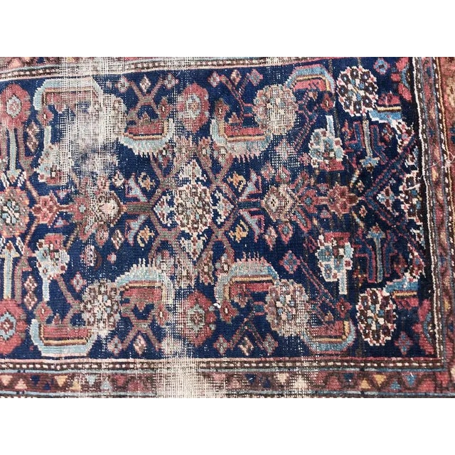 Beautiful little 19th century rug with nice decorative design and natural colors, entirely hand knotted with wool velvet...