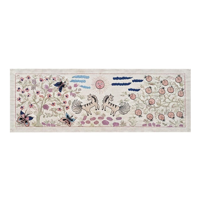 Winged Horse Suzani Wall Hanging, Butterflies For Sale