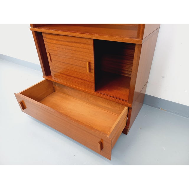Vintage Oak Bookcase, 1960s For Sale - Image 10 of 13