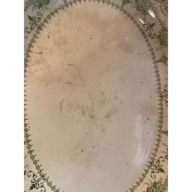 Ceramic Antique J. H. W. & Sons Transferware Porcelain Platter Maltese Pattern For Sale - Image 7 of 12