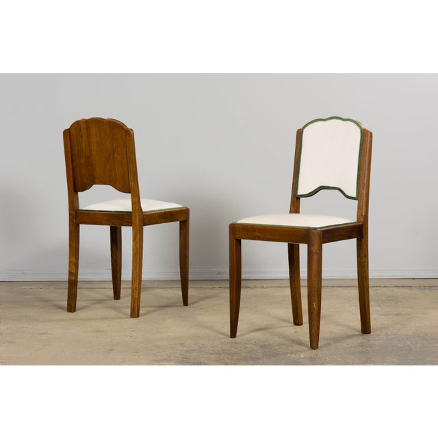 1930s French Art Deco Maple Dining Chairs With Scalloped Backs, Set of 6 For Sale In New York - Image 6 of 18