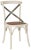 Modern 18''H X Back Farmhouse Side Chair in Distressed Ivory & Medium Brown - a Pair For Sale - Image 3 of 7