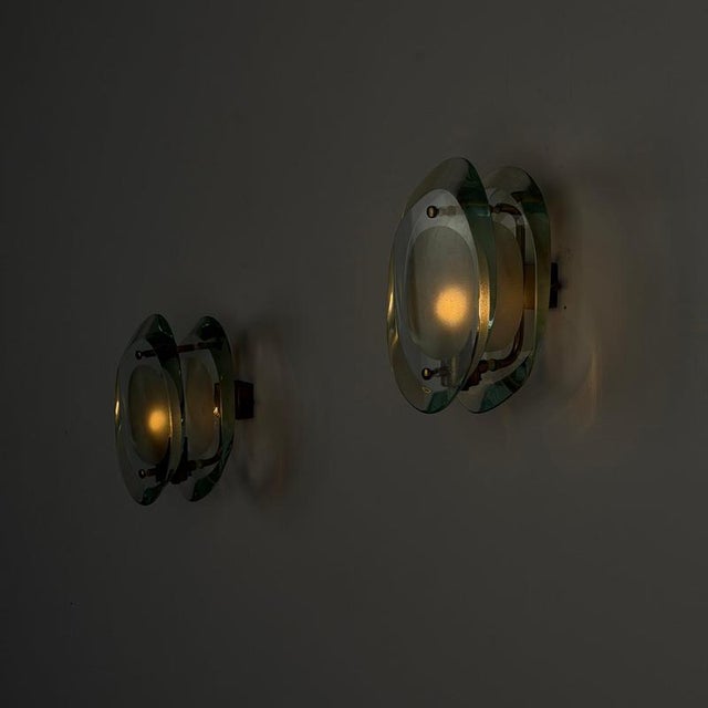 Model 2093 Wall Lights in Brass by Max Ingrand for Fontana Arte, 1960s, Set of 2 For Sale - Image 12 of 18