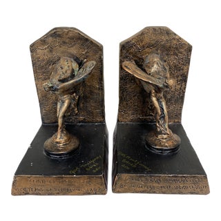 Rolls Royce Flying Lady Bookends - a Pair For Sale