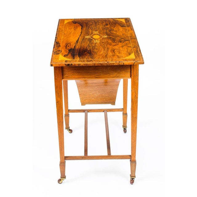 Edwardian Inlaid Workbox Side Table, 19th Century For Sale - Image 11 of 17