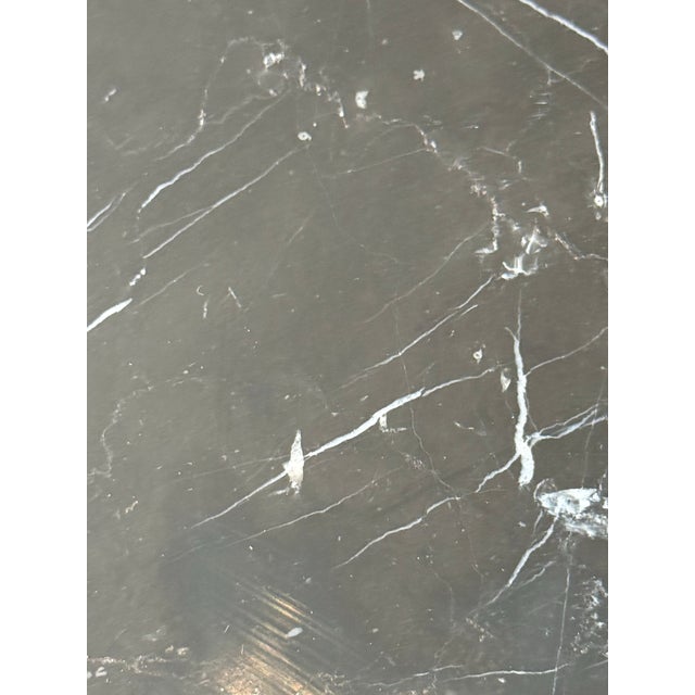 John Black Black Marquina Marble Cocktail Table With Silver Base, Contemporary and Classic Esthetic For Sale - Image 4 of 6