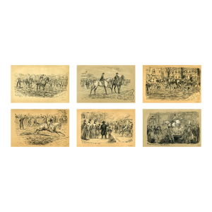 1889, Equestrian Prints, Set of 6, Fores Sporting Notes, Original Lithographs, England