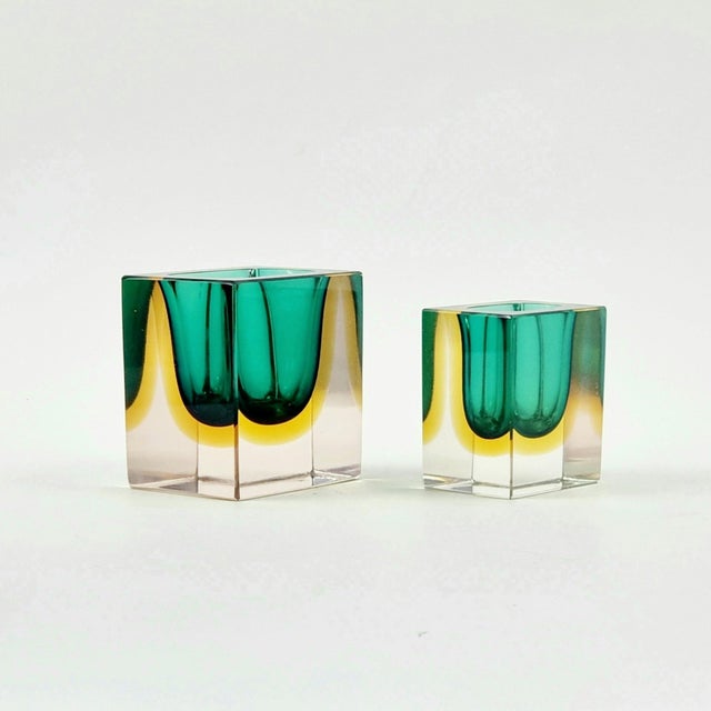 Flavio Poli Mid-Century Modern Sommerso Murano Glass Ashtrays by Flavio Poli for Seguso Vetri Darte, Italy, 1970s, Set of 2 For Sale - Image 4 of 8