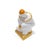 Vintage 1910-1950, French Art Deco porcelain, clown figurine lamp with interior bulb socket and switch. Stylized clown...