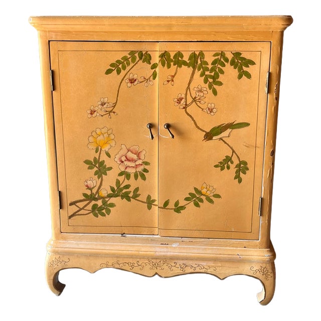 Vintage Painted Cabinet in Wood For Sale