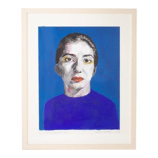 2021 “Maria Callas” Mixed Media Painting by Andrea Ventura For Sale