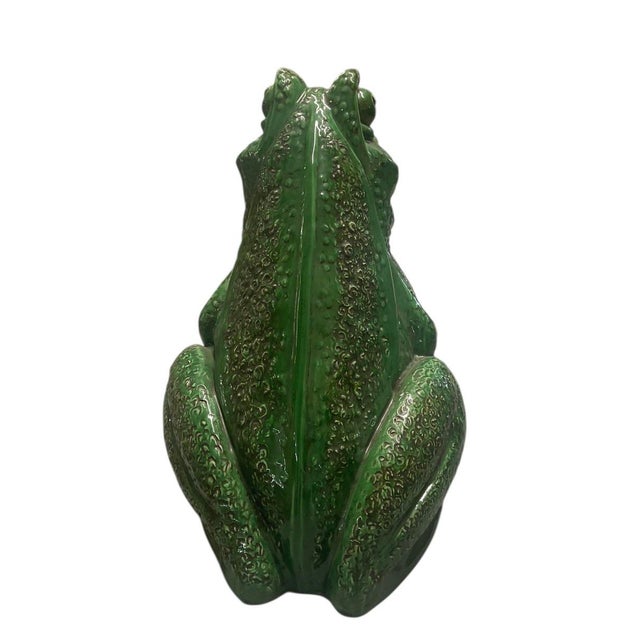 Italian Large Mid-Century Modern Style Italian Ceramic Frog Garden Sculpture For Sale - Image 3 of 8